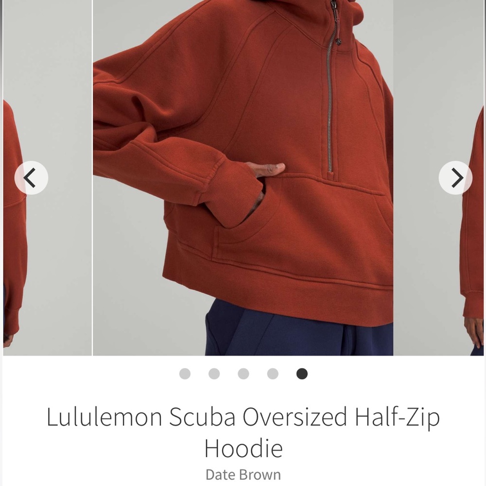 Lululemon Scuba Oversized Half-Zip Hoodie in Date Brown XS/S